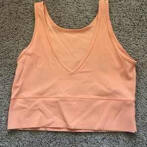 Peach Ribbed Tank Top